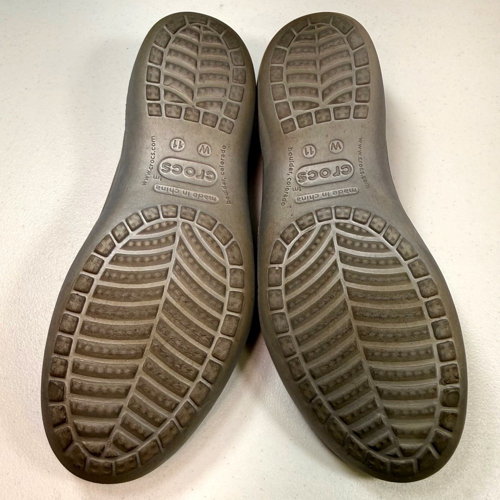 Crocs Kadee Slingback Flats Metallic Silver Comfort Comfort Water Shoes Size 11 - Picture 6 of 10